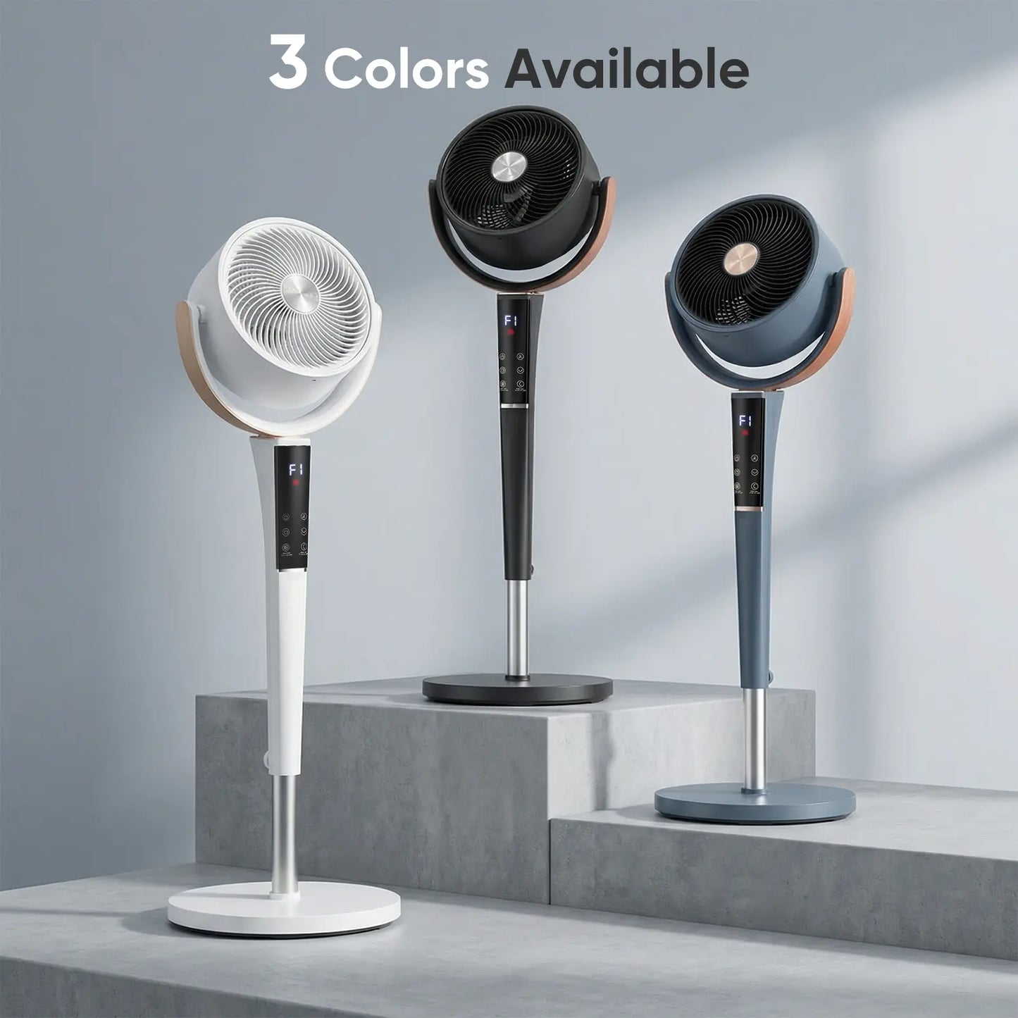 Bedroom floor fan, 20-decibel DC air circulator fan