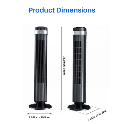 Tower fan for bedrooms, 28dB silent floor fan, suitable for home and office use.