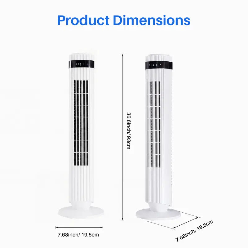 Tower fan for bedrooms, 28dB silent floor fan, suitable for home and office use.