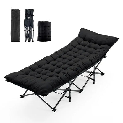 Adult camping bed, 6-position adjustable folding camping bed