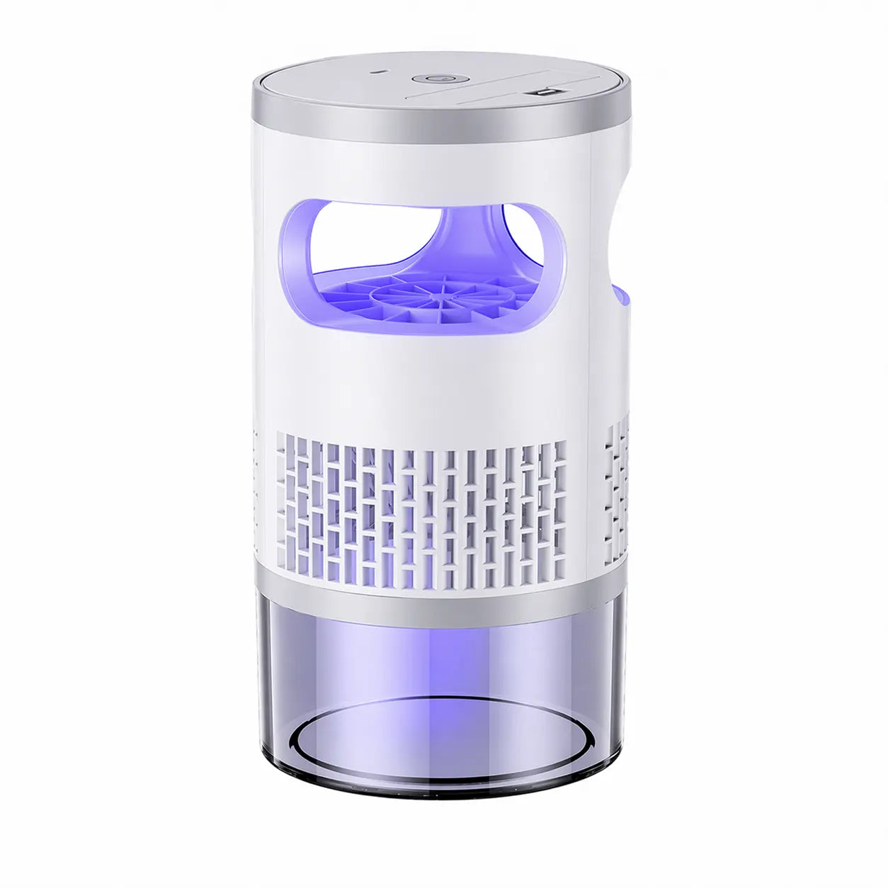 Indoor insect killer with light and suction cup, suitable for home use.