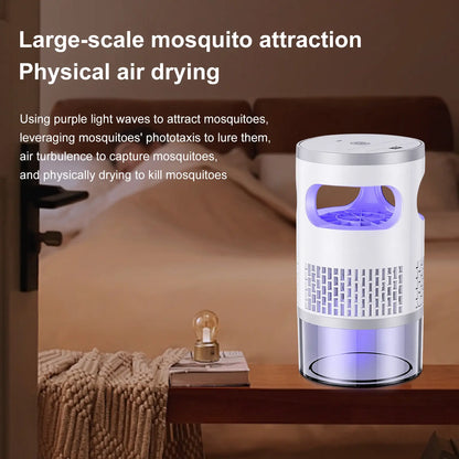 Indoor insect killer with light and suction cup, suitable for home use.
